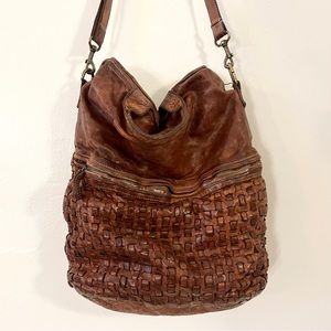 Langellotti Italian Leather Slouchy Large Crossbody/Top Handle Bag